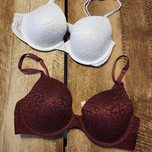 TWO Victoria's Secret PINK bras, size 34C